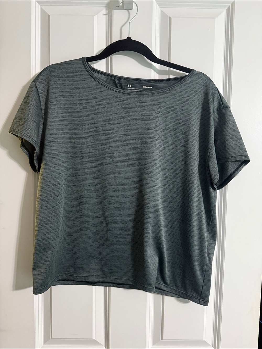 Under Armour Women's Charcoal Heather Short Sleeve Athletic Tee